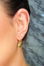 Brinco Argolinha Com Coração Grande Banhado Em Ouro 18k [F027]