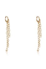 Brinco Argolinha Com Corrente De Coração Banhado Em Ouro 18k [F027] - Image 3