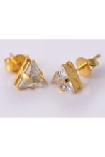 Brinco Triângulo De Zircônia Banhado Em Ouro 18k [F027] - Image 3