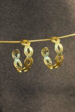 Brinco Argolinha Com Vazados Ovais Banhado Em Ouro 18k [F027] - Image 2