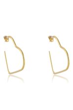 Brinco Argola Em Forma De Coração Banhado Em Ouro 18k [F027] - Image 3