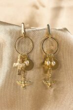 Brinco Com Pingentes Religiosos Banhado Em Ouro 18k [F027] - Image 2