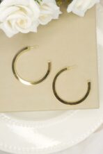 Brinco Argola Grande Clássica Banhado Em Ouro 18k [F027] - Image 2