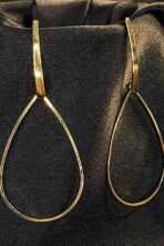 Brinco Grande De Fio E Gota Vazada Banhado Em Ouro 18k [F027] - Image 2