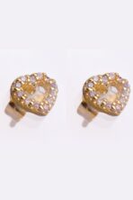Brinco Coração Cristal Banhado Em Ouro 18k [F027] - Image 3