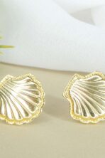 Brinco De Concha Banhado Em Ouro 18k [F027] - Image 2