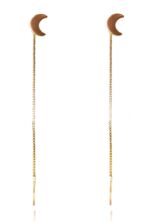 Brinco De Fio Com Lua Banhado Em Ouro 18k [F027] - Image 3