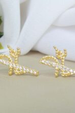 Brinco Fé Com Zircônias Banhado Em Ouro 18k [F027] - Image 2