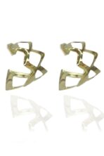 Brinco Argola De Losango Banhado Em Ouro 18k [F027] - Image 3