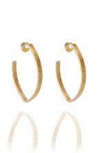 Brinco Argola Oval Banhado Em Ouro 18k [F027] - Image 3