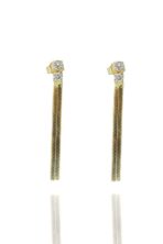 Brinco De Fita Com Zircônia Banhado Em Ouro 18k [F027] - Image 3