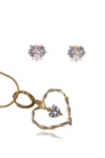 Conjunto Coração Trabalhado Com Zircônias [F027] - Image 3