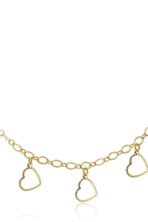 Choker Com Corações Banhado Em Ouro 18k [F027] - Image 3