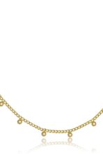 Choker Corrente Com Bolinha Lisa Banhado Em Ouro 18k [F027] - Image 3