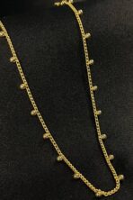 Choker Corrente Com Bolinha Lisa Banhado Em Ouro 18k [F027] - Image 2