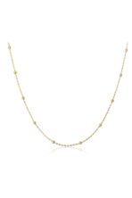 Colar De Corrente Com Bolinhas Douradas Banhado Em Ouro 18k [F027] - Image 3