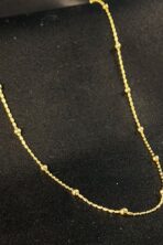 Colar De Corrente Com Bolinhas Douradas Banhado Em Ouro 18k [F027] - Image 2