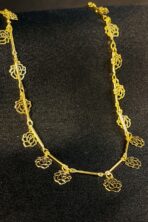 Colar Com Corrente Com Mini Flores Banhado Em Ouro 18k [F027] - Image 2