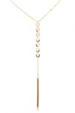 Colar Cumprido Com Mini Pérolas E Fio Banhado Em Ouro 18k [F027] - Image 3