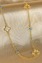 Colar Com Olhos Gregos Banhado Em Ouro 18k [F027] - Image 2