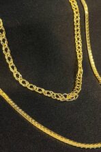 Colar Duplo Com Correntes Grossas Banhado Em Ouro 18k [F027] - Image 2