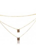 Escapulário Com Mini Medalhas Banhado Em Ouro 18k [F027] - Image 3