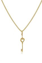 Colar Com Pingente De Chave Com Argolinha Banhado Em Ouro 18k [F027] - Image 3