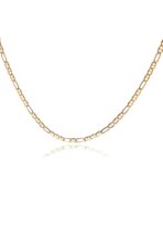 Colar Corrente Com Elos Sequenciados Banhado Em Ouro 18k Masculino [F027] - Image 2