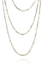 Colar Triplo De Coração Banhado Em Ouro 18k [F027] - Image 3