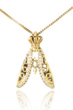 Colar Nossa Senhora Com Zircônias Brancas Banhado Em Ouro 18k [F027] - Image 3