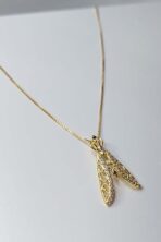 Colar Nossa Senhora Com Zircônias Brancas Banhado Em Ouro 18k [F027] - Image 2
