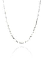 Colar Corrente Com Elos Alternados Em Prata 925 Masculino [F027] - Image 3