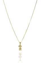 Colar Pingente Menina Com Zircônia Colorida Banhado Em Ouro 18k [F027] - Image 3