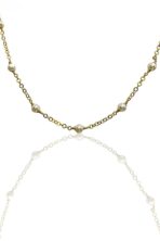 Colar Corrente Americana Com Pérolas Banhado Em Ouro 18k [F027] - Image 3