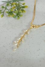 Colar Pérolas Ovaladas Fechamento Frontal Banhado Em Ouro 18k [F027] - Image 2