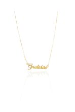 Colar Gratidão Banhado Em Ouro 18k [F027] - Image 2