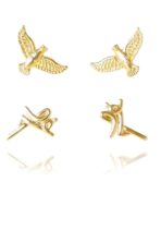 Brinco Duo Com Brincos Religiosos Banhado Em Ouro 18k [F027] - Image 3