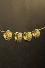 Duo De Argolas Grossas Trabalhadas Banhado Em Ouro 18k [F027] - Image 2