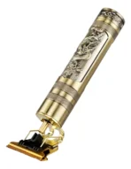 Máquina De Barbear E Cortar Cabelo Profissional Sem Fio Premium Cor Dourado