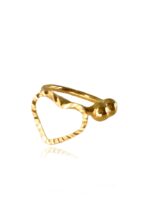 Piercing Fake Com Coração Banhado Em Ouro 18k [F027] - Image 2