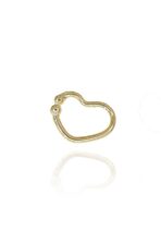 Piercing Fake Forma De Coração Banhado Em Ouro 18k [F027] - Image 3