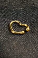 Piercing Fake Forma De Coração Banhado Em Ouro 18k [F027] - Image 2