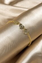 Pulseira Com Chapa De Coração Banhado Em Ouro 18k [F027] - Image 2