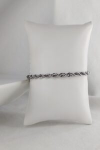 Pulseira Trançado Trabalhada Em Aço Inoxidável Masculina [F027]