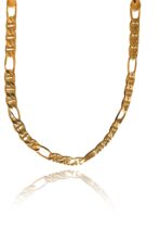 Pulseira Corrente Com Elo Sequenciado Banhado Em Ouro 18k Masculina [F027] - Image 3