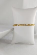 Pulseira Corrente Com Elo Sequenciado Banhado Em Ouro 18k Masculina [F027] - Image 2