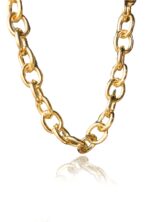 Pulseira Com Elo Oval Médio Banhados Em Ouro 18k [F027] - Image 3