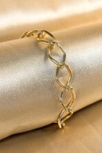 Pulseira Elo Losango Com Fecho Boia Banhado Em Ouro 18k [F027] - Image 2