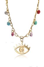 Pulseira Olho Grego Com Zircônias Coloridas Banhado Em Ouro 18k [F027] - Image 3