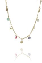 Pulseira De Zircônias Coloridas Banhado A Ouro 18k [F027] - Image 3